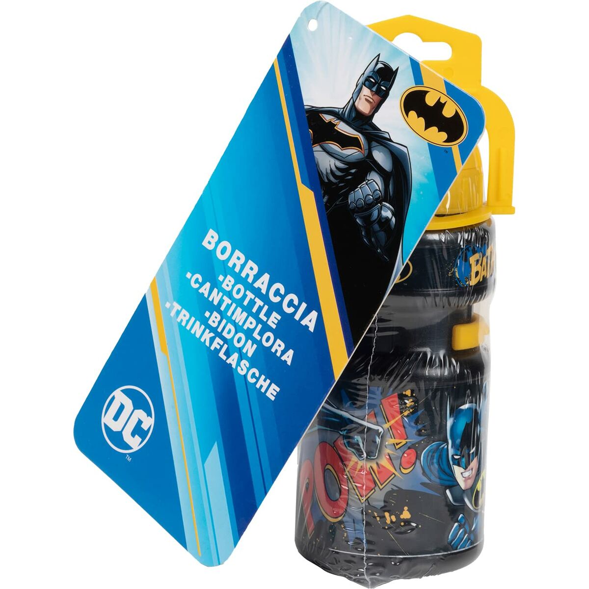 Batman Kinderfles Voor Fiets Batman Cz10969 Geel/Zwart 350 Ml Geel