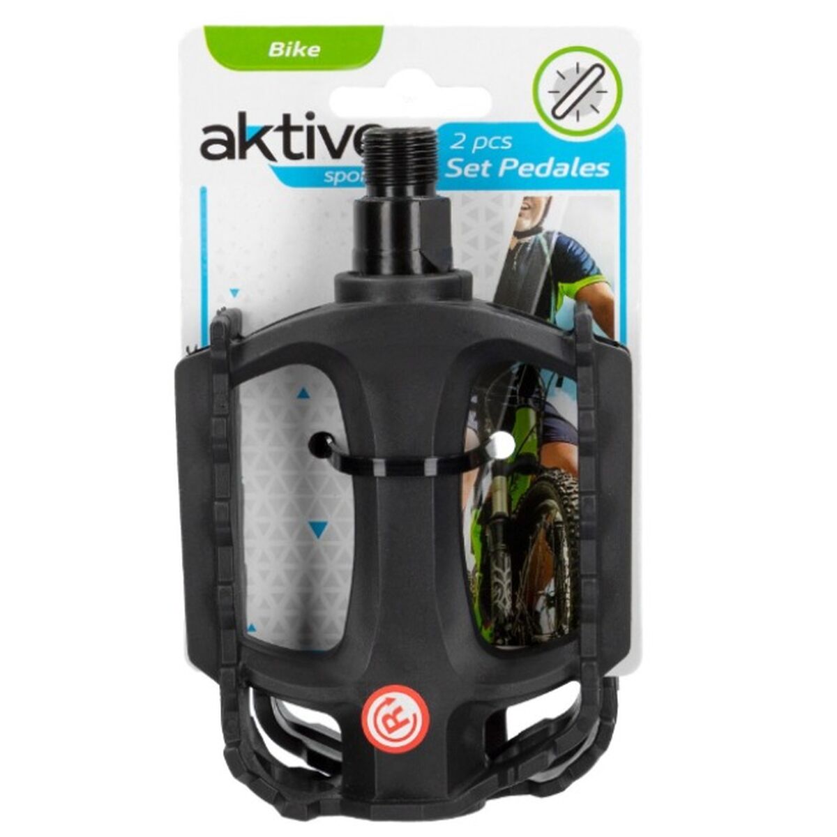 Aktive Pedalen Aktive 11 X 3 X 8 Cm Fiets 2 Onderdelen Zwart 24 Stuks
