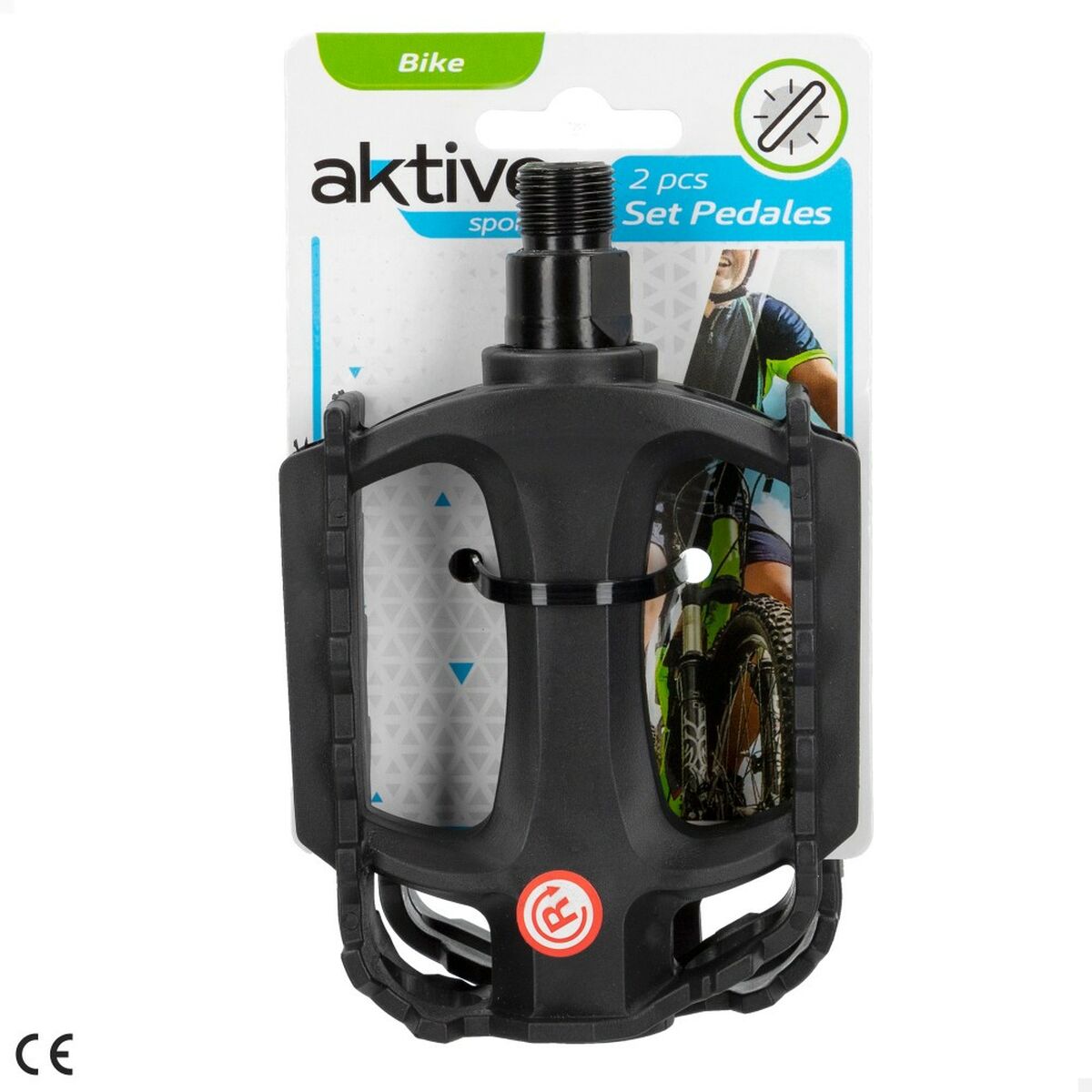 Aktive Pedalen Aktive 11 X 3 X 8 Cm Fiets 2 Onderdelen Zwart 24 Stuks