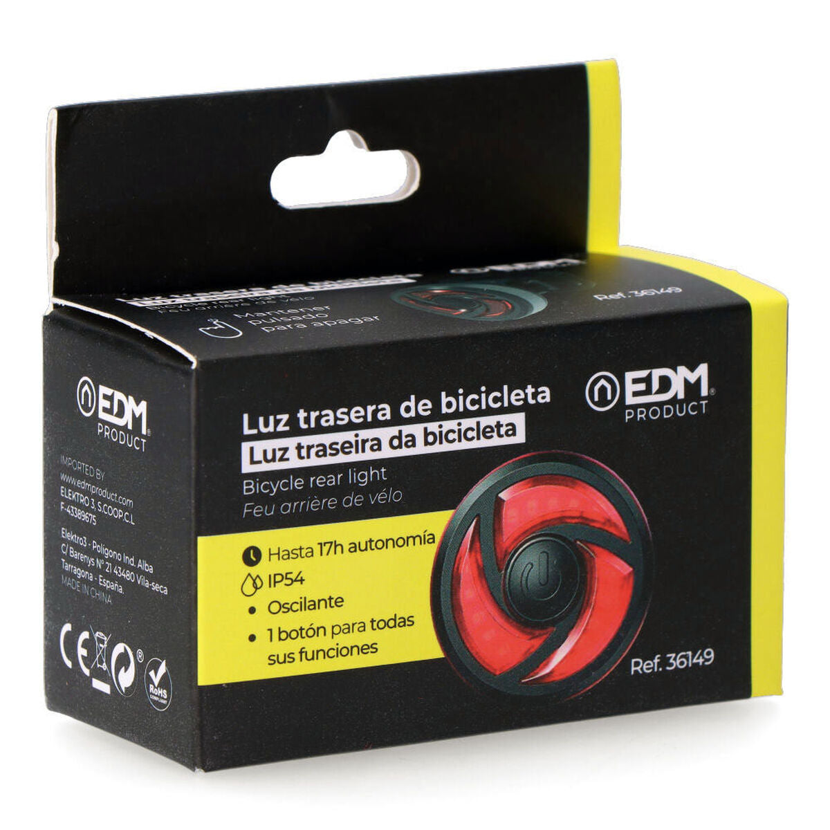 Edm Product Led-Achterlicht Voor Fiets Edm 36149